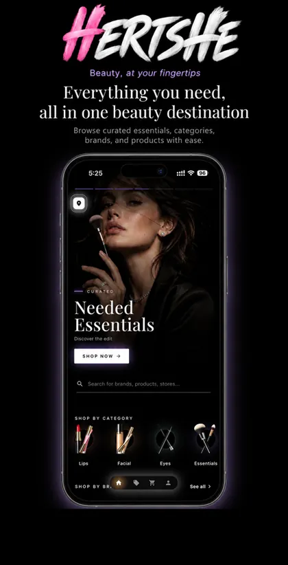 Hertshe app home screen
