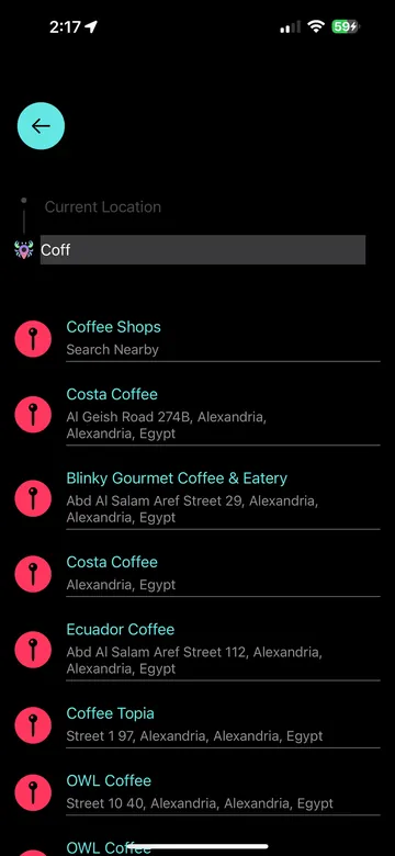 Varkot nearby destination search