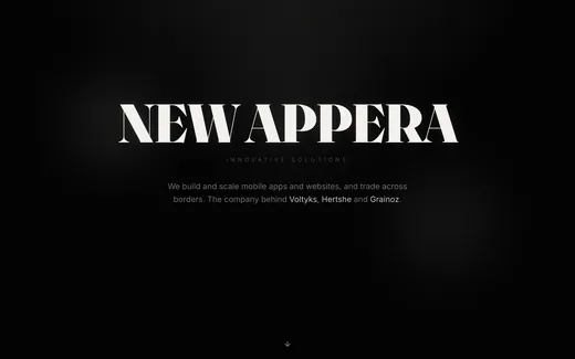 newappera.com homepage