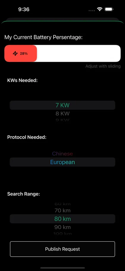 Voltyks charge request form